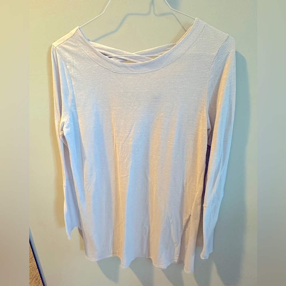 Prana Esme Top Titanium Grey Stripe